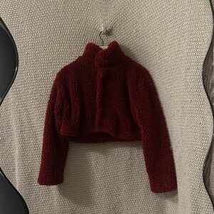 Cider Deep Red Sherpa Jacket